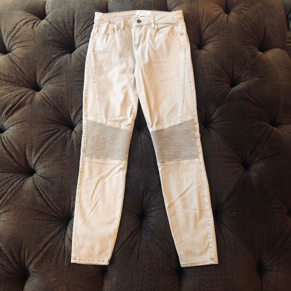 Pistola light gray ‘biker’ jeans, size 6 / 28